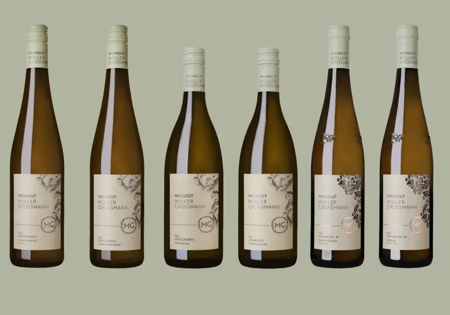 Flessen Lagenweine van Weingut Müller Grossmann, premium Oostenrijkse wijnen met het IÖTW-keurmerk